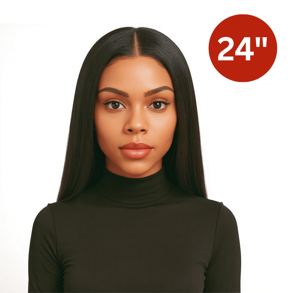 Dream Hair Health & Beauty 24" = 60cm Dream hair Brazilian Hair Straight 4pcs + 14'' Lace Frontal (Natural Color)