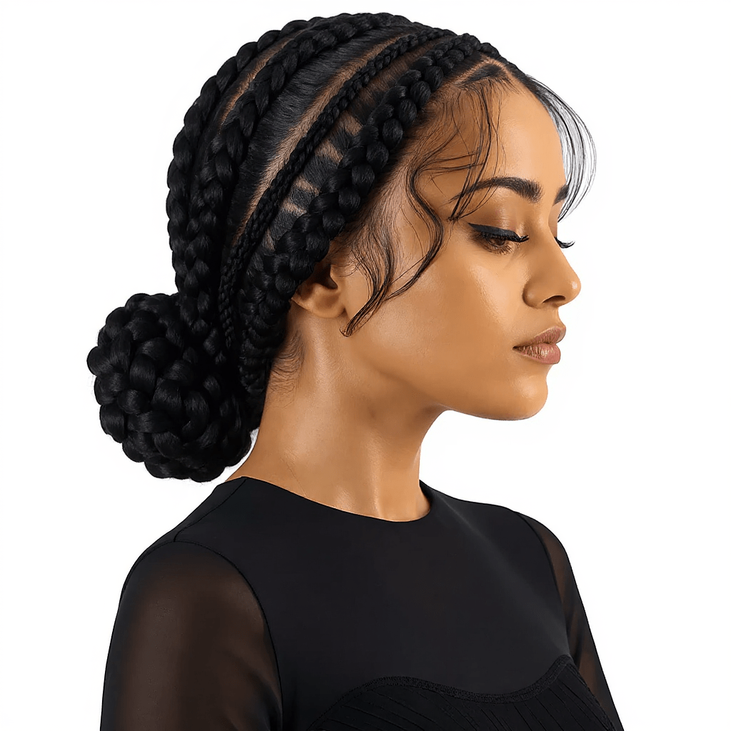 Dream Hair Health & Beauty Dream hair French Braids Human Hair Wig: Natural Color (400g)