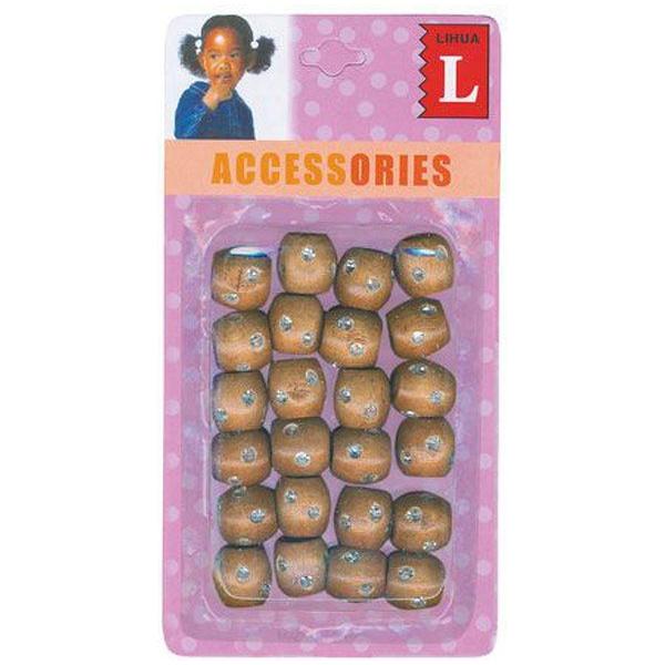 Dreamfix Health & Beauty Big Light Brown Diamond (24 Pcs) Dreamfix Small Wooden Beads(40 /24 Pcs)