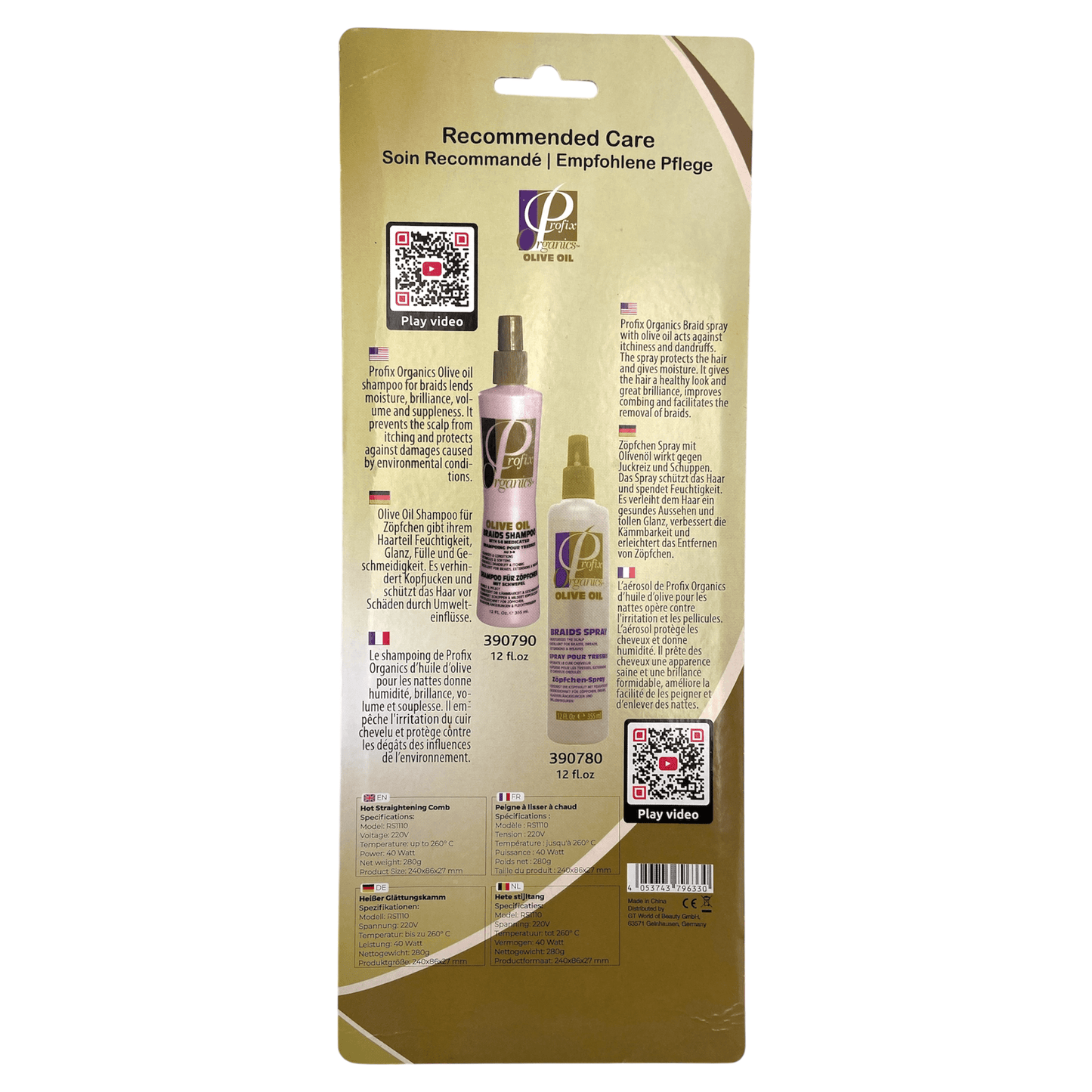 Dreamfix Health & Beauty Dreamfix Hot Straightening Comb 280g