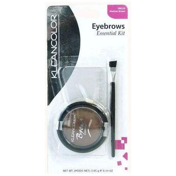Kleancolor Health & Beauty Medium Brown Kleancolor Eyebrow Kit Black/Medium Brown/Brown