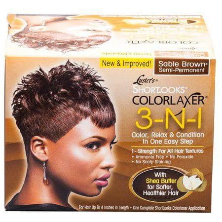 Pink Health & Beauty Pink Shortlooks Colorlaxer Kit 3-N-1 Kit Brown Lusters Shortlooks ColorLaxer Semi-Permanent 3 IN 1 Color, Relax & Condition