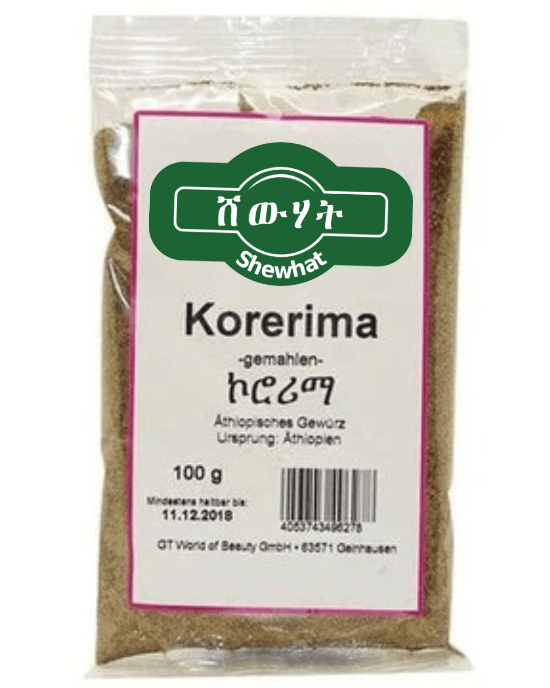 Shewhat Health & Beauty Food Korerima Ground 100g