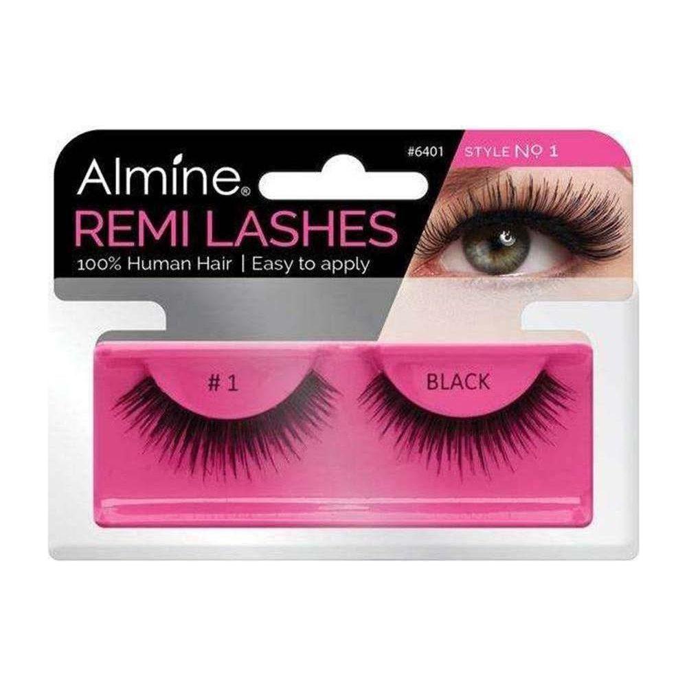 Almine Health & Beauty Almine Eyelashes Black 100% Remi Human hair