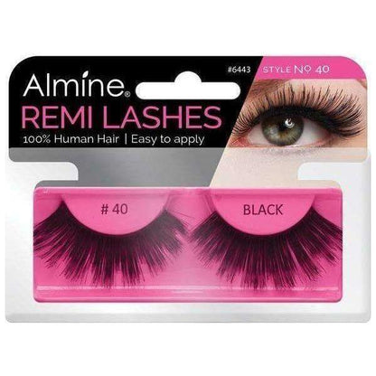 Almine Health & Beauty Almine Eyelashes Black 100% Remi Human hair