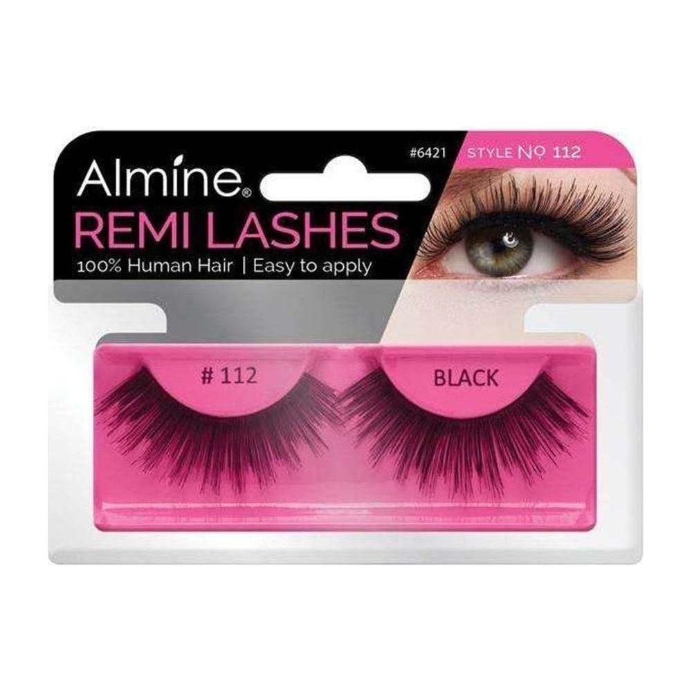 Almine Health & Beauty Style No.112 Almine Eyelashes Black 100% Remi Human hair