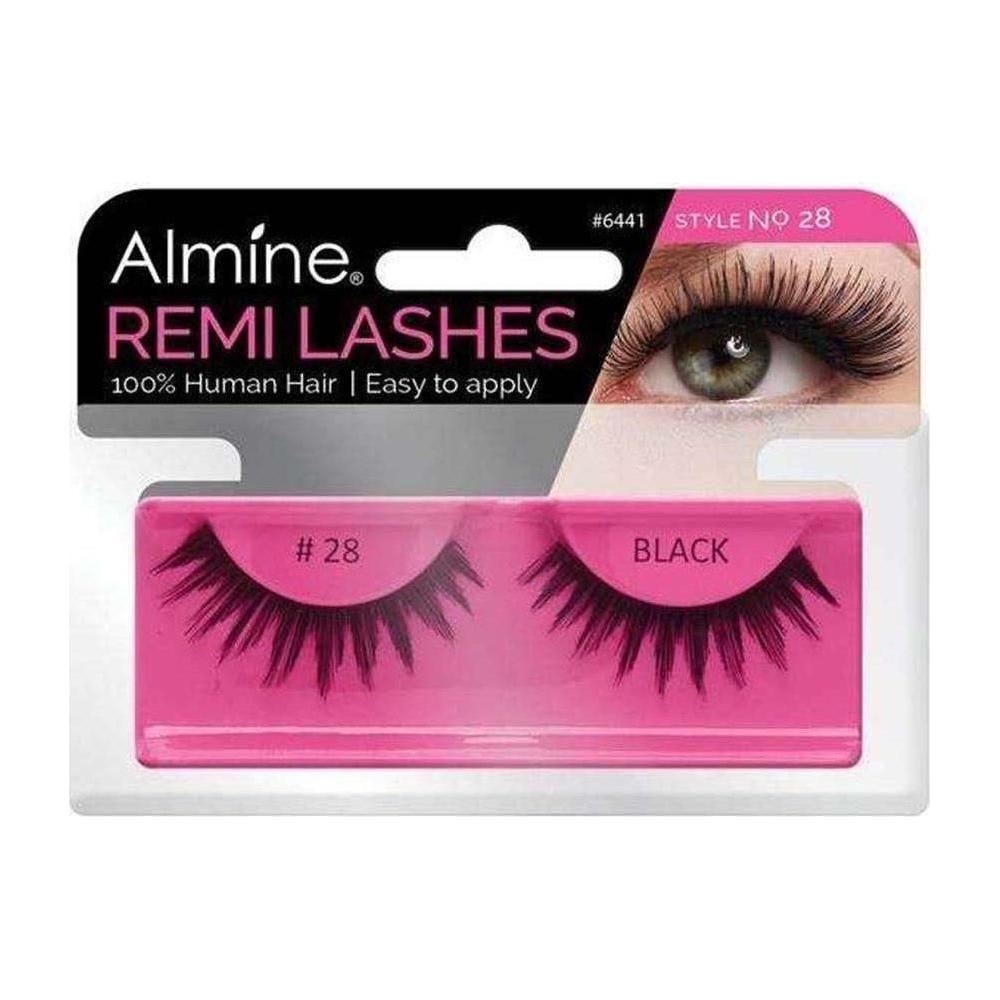 Almine Health & Beauty Style No.28 Almine Eyelashes Black 100% Remi Human hair