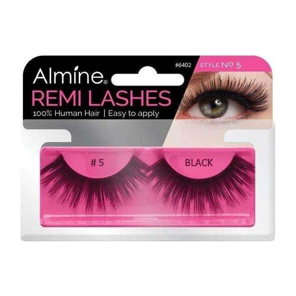 Almine Health & Beauty Style No.5 Almine Eyelashes Black 100% Remi Human hair