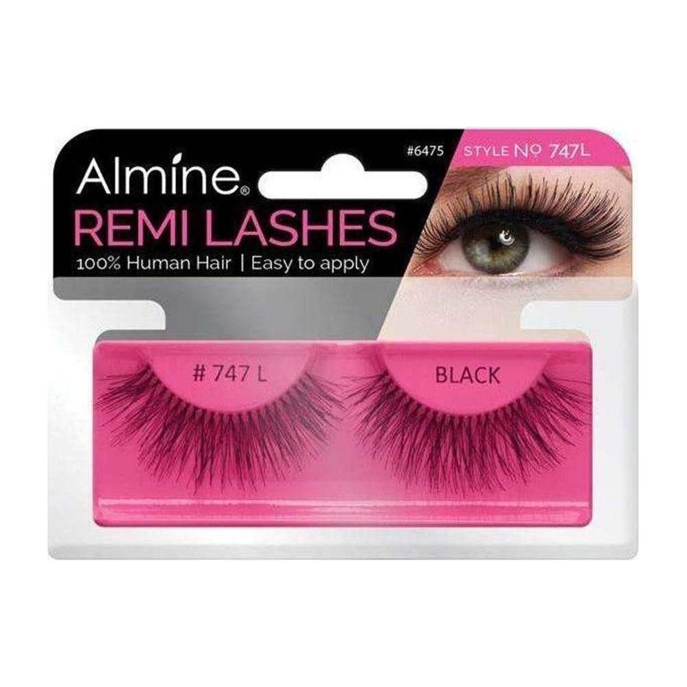 Almine Health & Beauty Style No.74L Almine Eyelashes Black 100% Remi Human hair