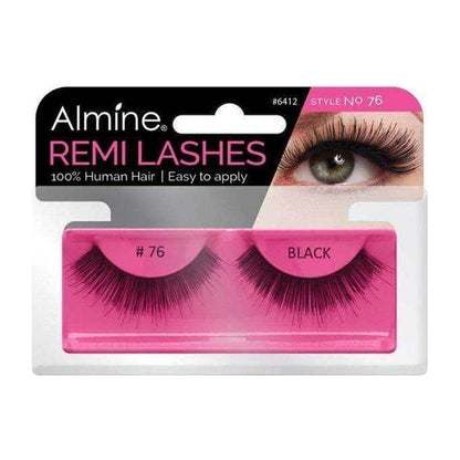 Almine Health & Beauty Style No.76 Almine Eyelashes Black 100% Remi Human hair