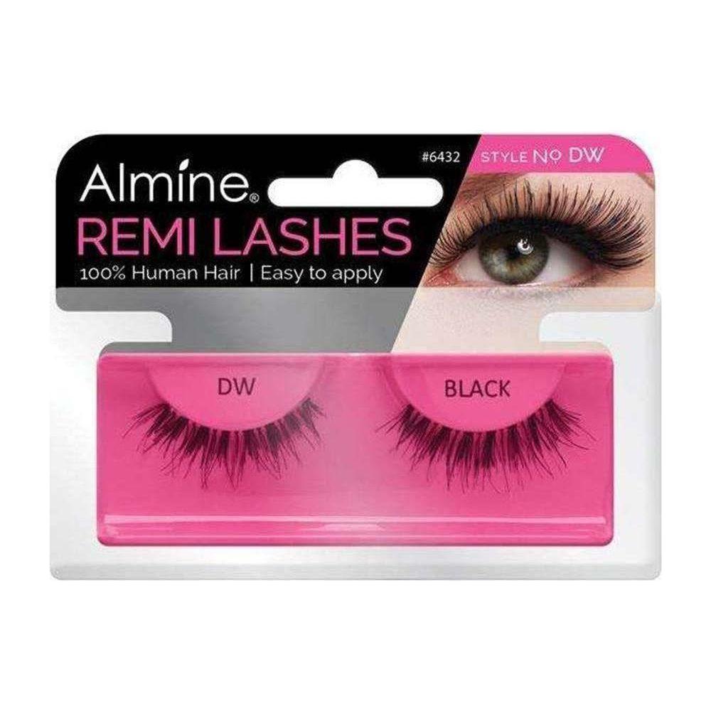 Almine Health & Beauty Style No.Dw Almine Eyelashes Black 100% Remi Human hair
