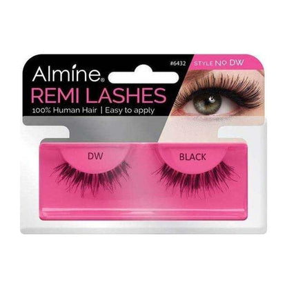 Almine Health & Beauty Style No.Dw Almine Eyelashes Black 100% Remi Human hair