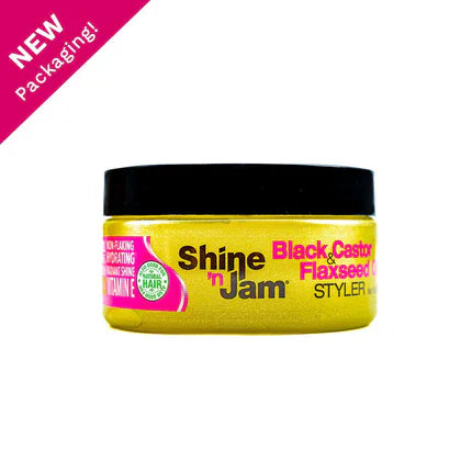ampro Health & Beauty 236ml Shine 'n Jam – Gel à l’Huile de Ricin Noir & Lin