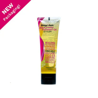 ampro Health & Beauty 88ml (Tube) Shine 'n Jam – Gel à l’Huile de Ricin Noir & Lin