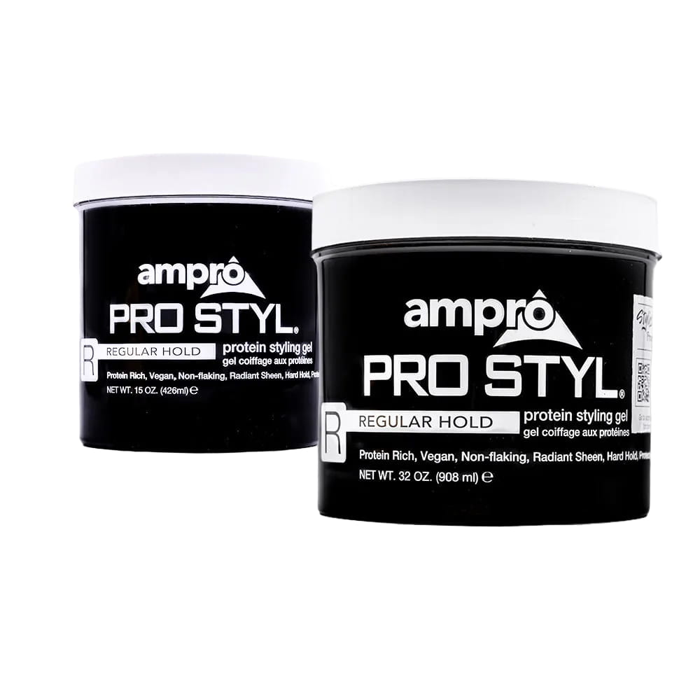 ampro Health & Beauty ampro - Pro Styl Protéines Gel coiffant Fixation Régulière 15oz /32oz