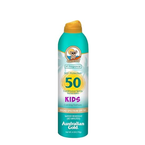 Australian Gold Health & Beauty Australian Gold - Crème solaire en spray continu pour enfants SPF 50 /6oz