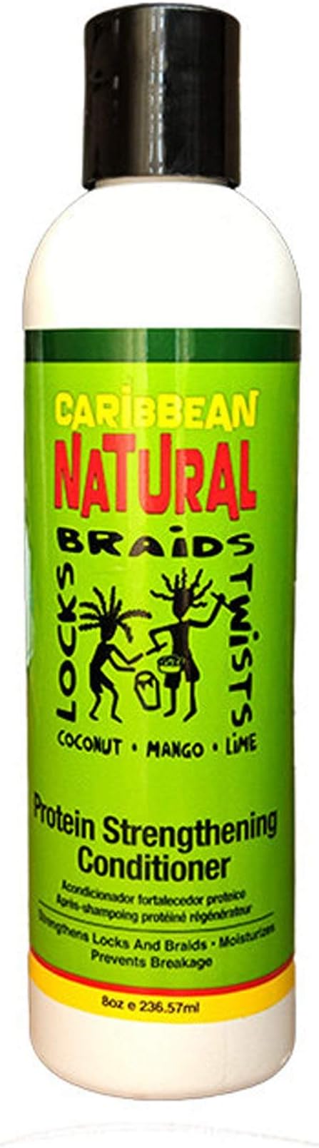 Caribbean Natural Health & Beauty Caribbean Natural - Après-shampoing fortifiant protéiné 8oz