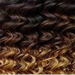 Clair International Health & Beauty Schwarz-Mahagony-Gold Hellbraun Mix Ombre #TT1B/33/27 Clair International Brasiliene Wavy 12" Human Hair