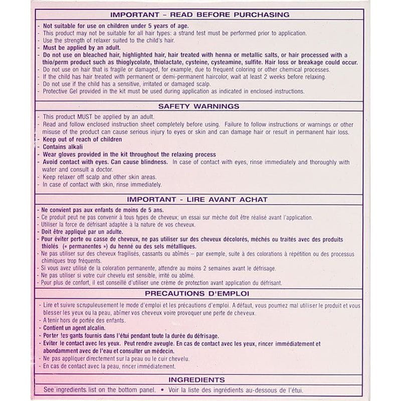 Dark and Lovely Health & Beauty Dark & Lovely Beautiful Beginnings No-Mistake Smooth Relaxer For All Hair Types