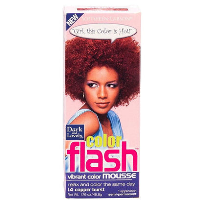 Dark and Lovely Health & Beauty Dark & Lovely Color  Copper Burst :14 Dark and Lovely Soft Sheen-Carson Color Flash Vibrant Color Mousse 1.76 oz