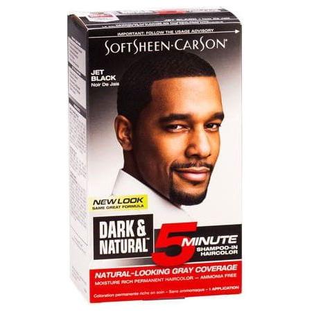 Dark & Natural Health & Beauty Dark and Natural Mens Hair Color Jet Black Dark and Natural SoftSheen Carson Natural-Looking Gray Coverage For Men