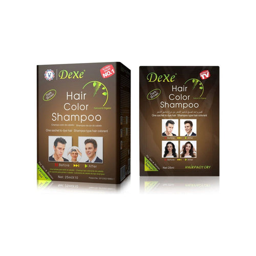 Dexe Health & Beauty Dexe Dark Brown Hair Shampoo Classic 25ml *10 Sachets