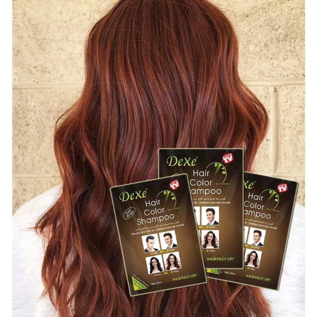 Dexe Health & Beauty Dexe Dark Brown Hair Shampoo Classic 25ml *10 Sachets