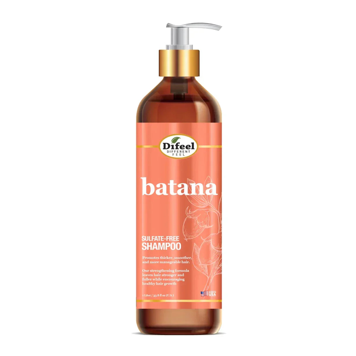 DiFeel Health & Beauty 33.8 oz Difeel - Shampoing sans sulfate Batana de qualité supérieure (12 x 33.8 oz)