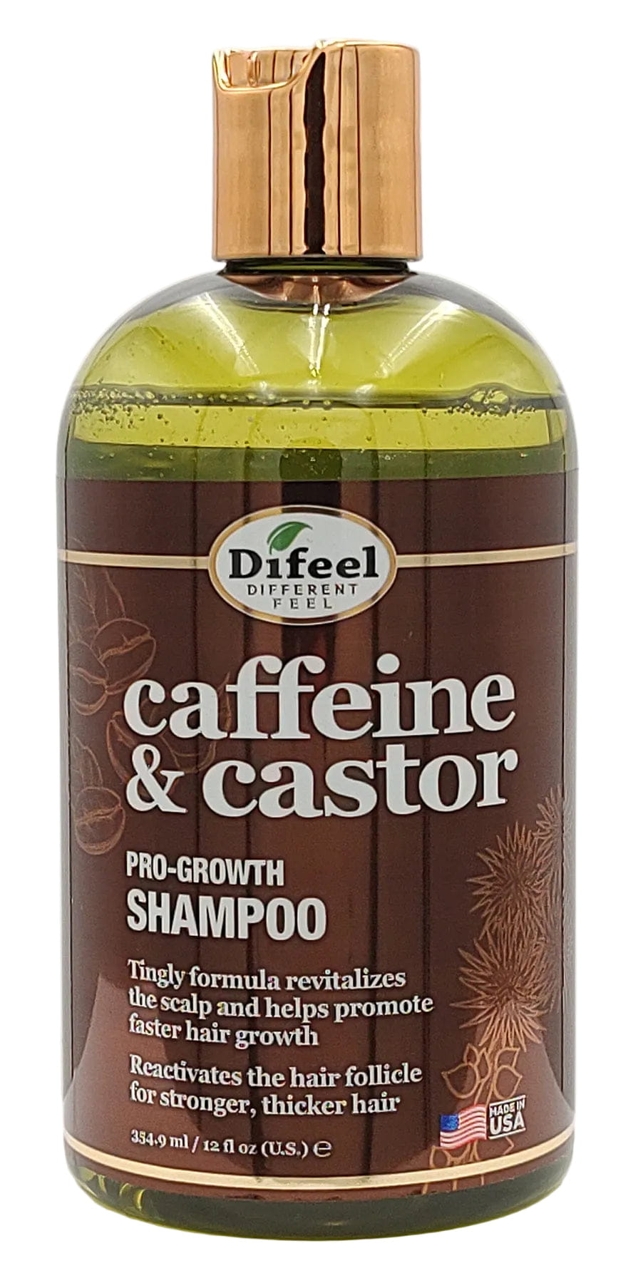 DiFeel Health & Beauty Difeel Caffeine and Castor Shampoo 12 oz
