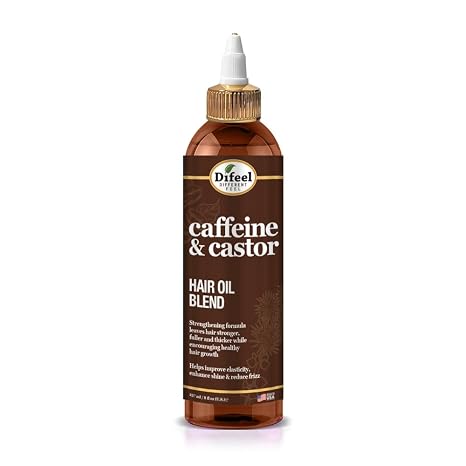 DiFeel Health & Beauty Difeel Caffeine & Castor Premium Hair Oil 8oz