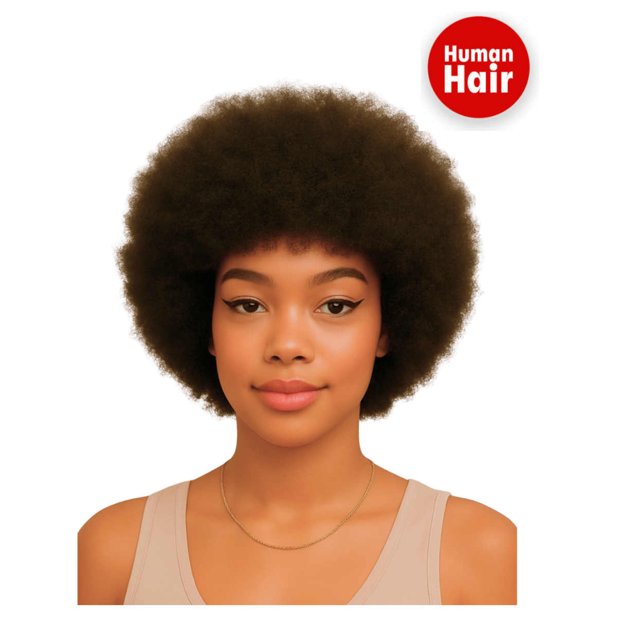 Dream Hair Health & Beauty 12" = 30 cm Dream Hair Afro Human Hair Wig Natural Color 12'' / 14'' / 16''