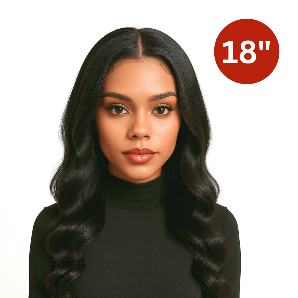 Dream Hair Health & Beauty 18" = 46cm Dream hair Brazilian Hair Body Wave 4pcs + 14'' Lace Frontal (Natural Color)