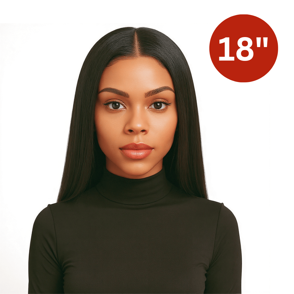 Dream Hair Health & Beauty 18" = 46cm Dream hair Brazilian Hair Straight 4pcs + 14'' Lace Frontal (Natural Color)