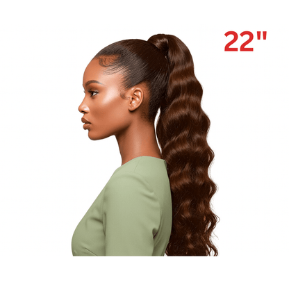 Dream Hair Health & Beauty 22" / #4 Dream hair El Ponytail Wavy Human Hair (22" & 24")