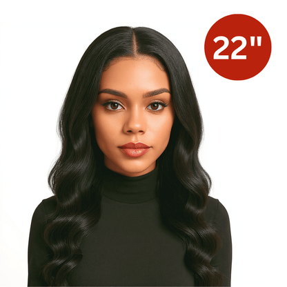 Dream Hair Health & Beauty 22" = 56cm Dream hair Brazilian Hair Body Wave 4pcs + 14'' Lace Frontal (Natural Color)