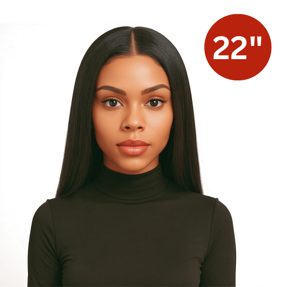 Dream Hair Health & Beauty 22" = 56cm Dream hair Brazilian Hair Straight 4pcs + 14'' Lace Frontal (Natural Color)