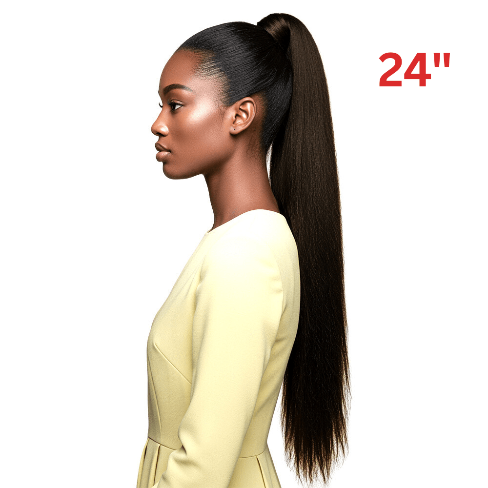 Dream Hair Health & Beauty 24" / #1B Dream hair EL Ponytail Straight Human Hair ( 22" & 24")