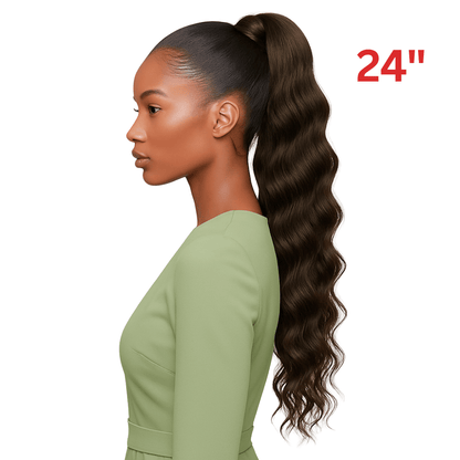 Dream Hair Health & Beauty 24" / #2 Dream hair El Ponytail Wavy Human Hair (22" & 24")