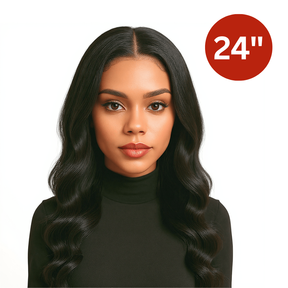 Dream Hair Health & Beauty 24" = 60cm Dream hair Brazilian Hair Body Wave 4pcs + 14'' Lace Frontal (Natural Color)