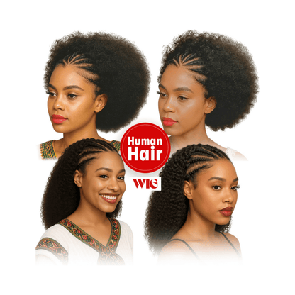 Dream Hair Health & Beauty Dream Hair Human Hair 13x4 Braid Wig Natural Color