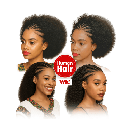 Dream Hair Health & Beauty Dream Hair Human Hair 13x4 Braid Wig Natural Color