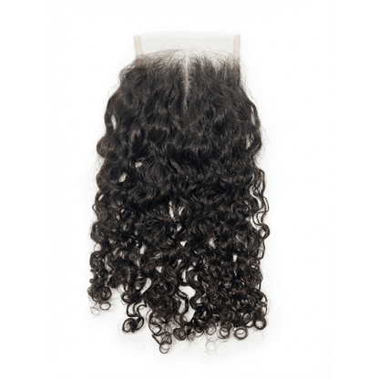 Dream Hair Health & Beauty Dream Hair Natural Closure 4*4 Middle Part Deep Wave Brazilian Virgin 14:Natural Color