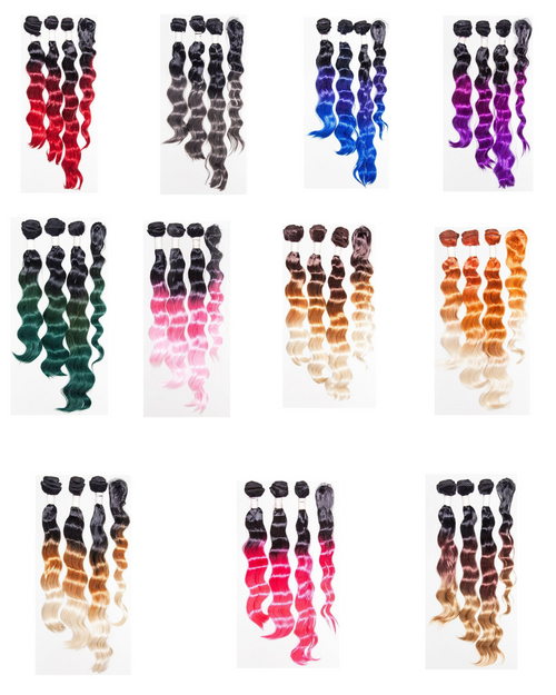 Dream Hair Health & Beauty Dream Hair Ombre Synthetic Hair Wefts 4Pcs