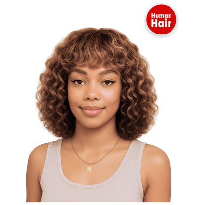 Dream Hair Health & Beauty #Highlight color Dream Hair Human Hair bangs bob wig 12"