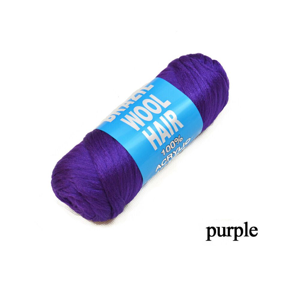 Dream Hair Health & Beauty #purple Dream Hair Brazil Wool Hair 100% Acrylic Hand & Machine Knit