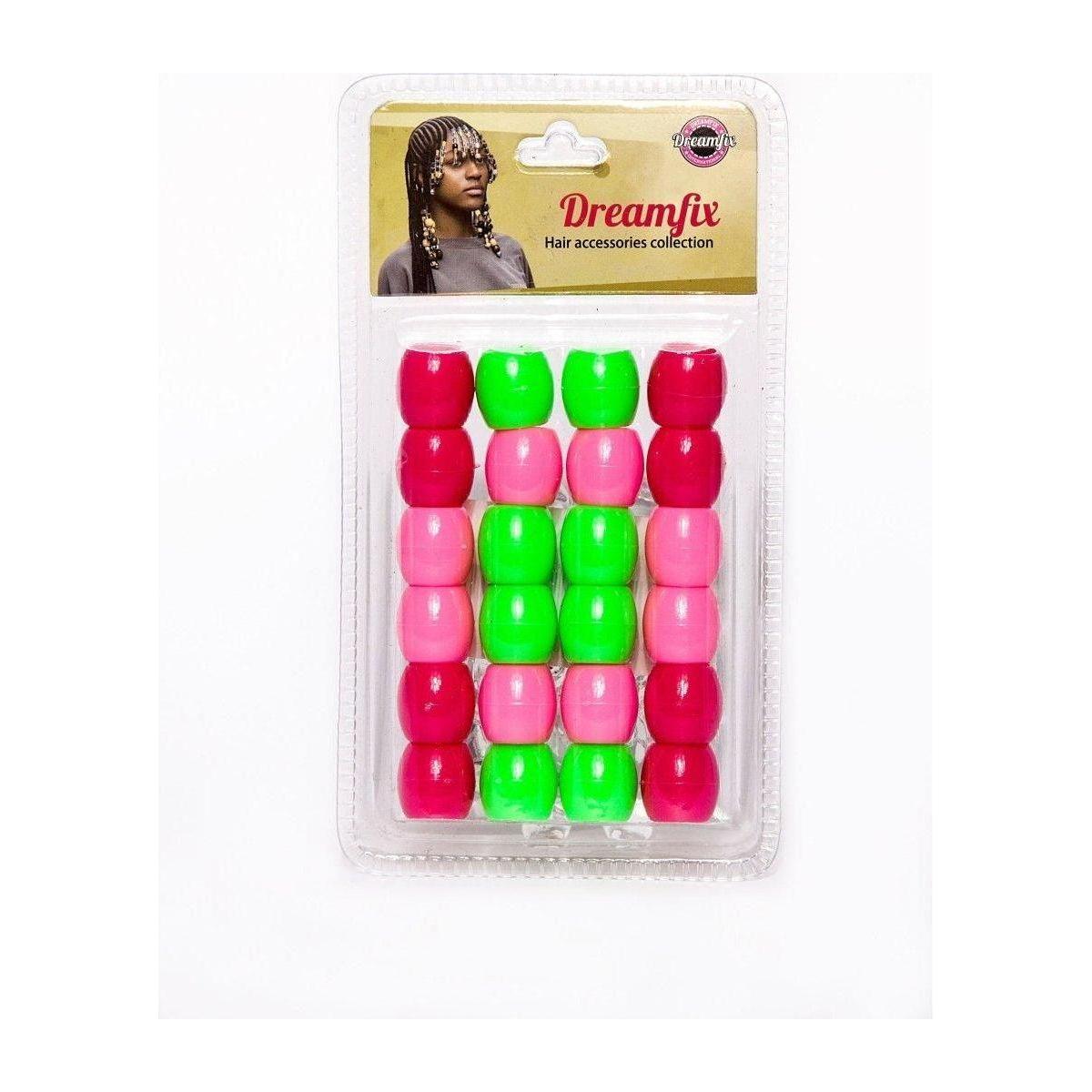 Dreamfix Health & Beauty Assorted Dreamfix Large Hole Plastic Hair Beads Kids 24pcs