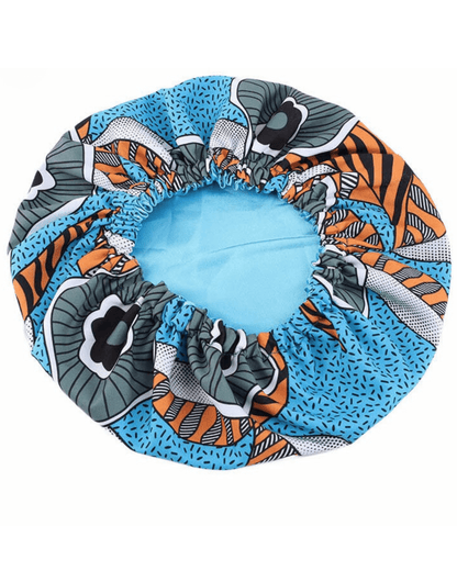 Dreamfix Health & Beauty Blue - Yellow Dreamfix Ankara Print Bonnet Adult