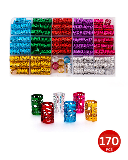 Dreamfix Health & Beauty Dreamfix 170Pcs Hair Bead Vibrant Colors 7 Colors