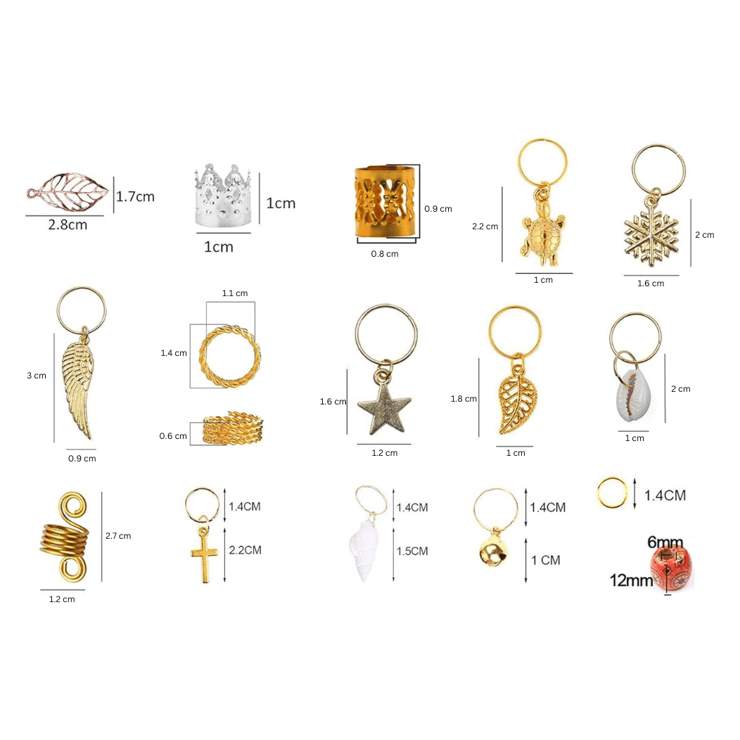 Dreamfix Health & Beauty Dreamfix 238pcs Braiding Hair Rings 20 Style