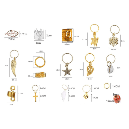 Dreamfix Health & Beauty Dreamfix 238pcs Braiding Hair Rings 20 Style